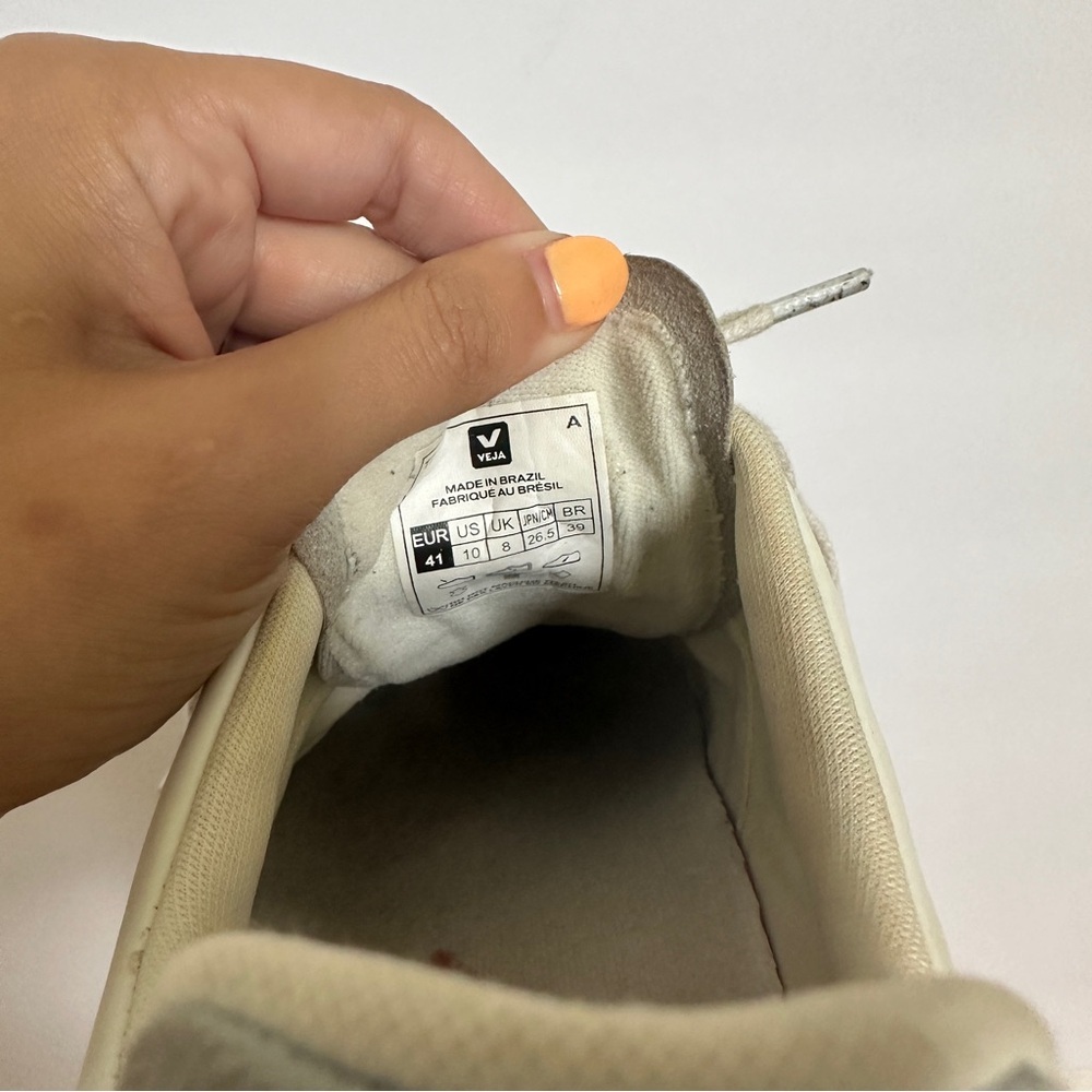 Veja V-12 - Leather White Steel - Picture 4 of 13